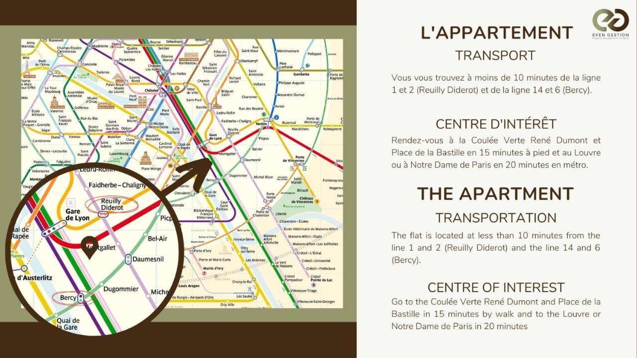 Appart 4Pers #Daumesnil#Gare De Lyon#Accor Arena Appartamento Parigi Esterno foto